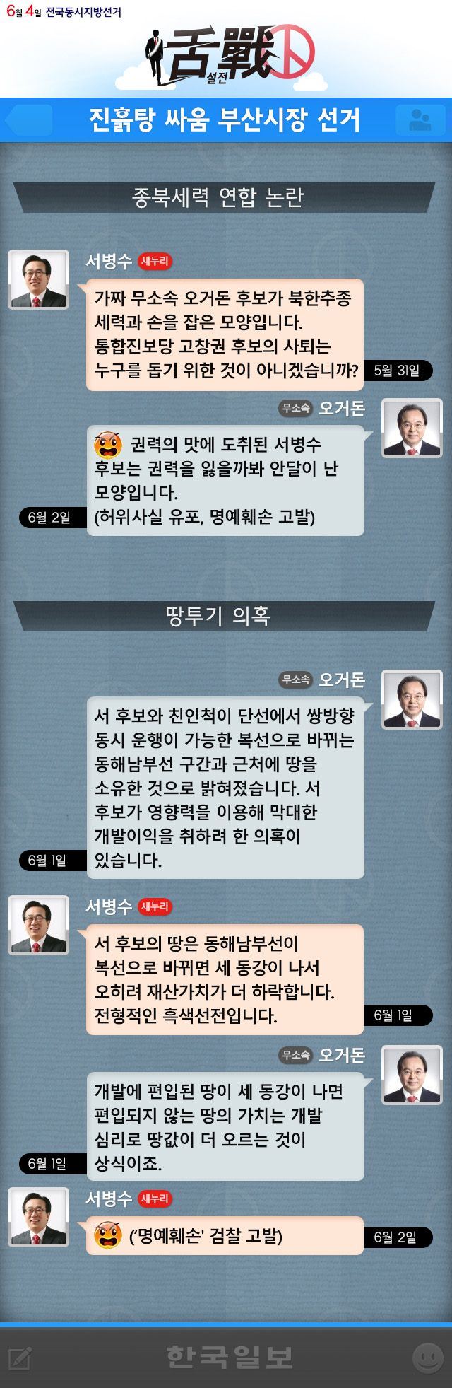 진흙탕 싸움 된 부산시장 선거. 한규민 웹디자이너