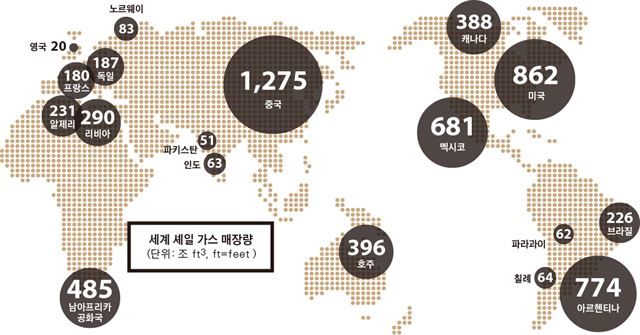 세계 셰일 가스 매장량