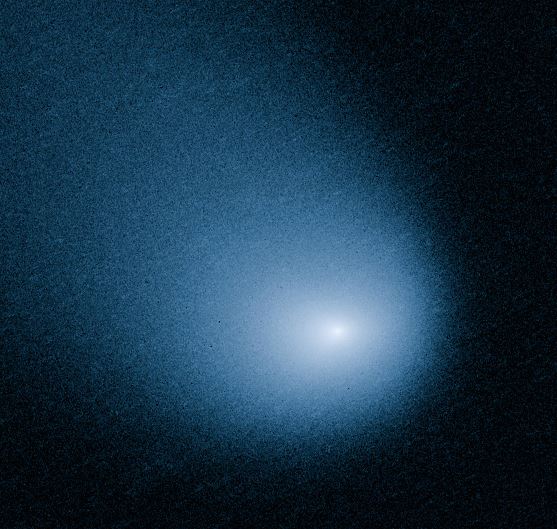 오는 19일 '사이딩 스프링(Siding Spring, 혜성명: C/2013 A1)' 혜성이 화성에 약 14만㎞까지 접근하는 우주쇼가 펼쳐질 예정인 가운데, 사진은 지난 3월 27일 나사와 ESA와 J.-Y. Li가 공개한 혜성 C/2013 A1의 모습. AP 연합뉴스