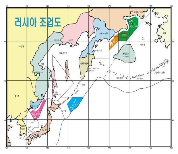 해양수산부는 1일 오후 2시20분께 사조산업 소속 명태잡이 북양트롤선 501오룡호(1753t급)가 러시아 서베링해에서 좌초됐다고 밝혔다. 해당 어선에는 외국인 선원 49명과 한국인 11명 등 60명이 탑승한 것으로 전해졌으며, 이 사고로 오후 6시 현재 한국인 선원 1명이 사망하고, 8명이 구조된 상태다. 사조산업 '501오룡호' 침몰장소. 사진=해수부 제공