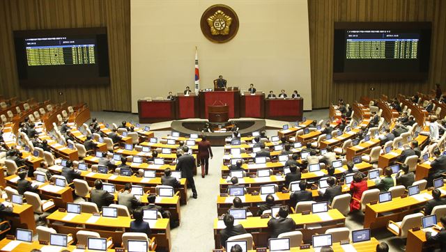 국회는 29일 본회의를 열어 '세월호 참사 진상규명 특별법'에 따른 특별조사위원 가운데 국회 추천 몫 10명에 대한 선출안을 가결했다. 연합뉴스