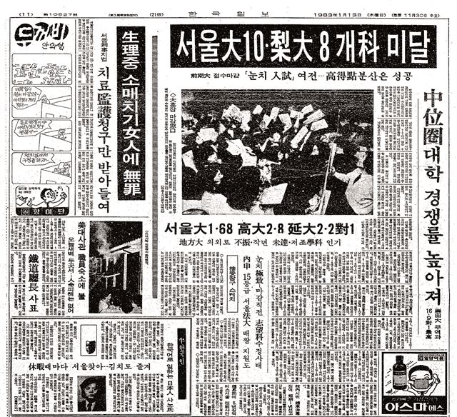 1983년 1월 13일 한국일보 사회면