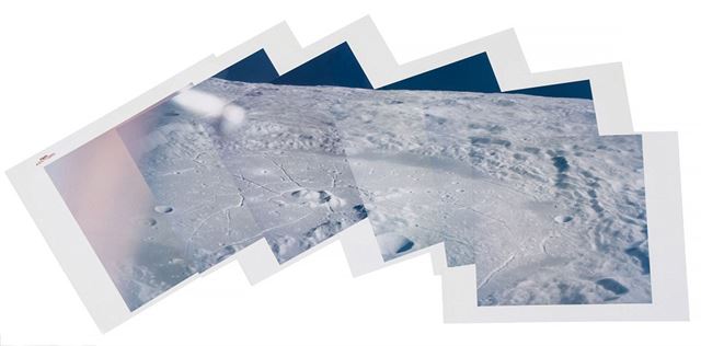 This image taken by astronaut Al Worden is an orbital panorama of the Humboldt Crater, during Apollo 15, in August 1971,.사진= Dreweatts & Bloomsbury Auctions .