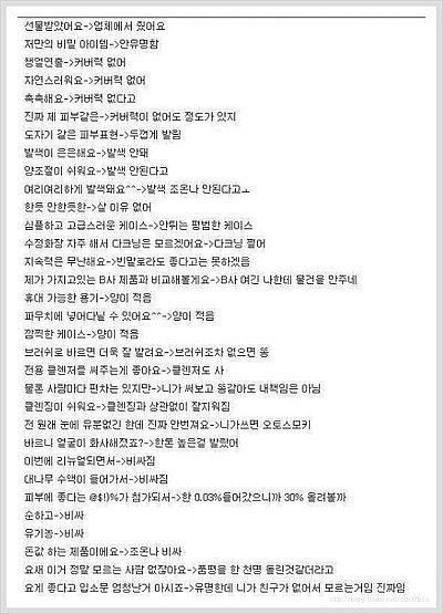 ▲파워블로거 리뷰시 용어 사전 / 출처:네이버 카페 파우더룸