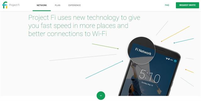 구글이 미국에서 시작하는 이동통신 서비스인 프로젝트 파이(Project Fi) 가입신청 홈페이지. 연합뉴스