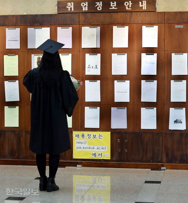 대기업 정규직 등 괜찮은 일자리 얻기가 바늘구멍이 된 요즘, 4년제 대학을 졸업한 취업준비생들이 파견계약직도 마다하지 않는 시대가 됐다. 높아진 취업 문턱에 청년 산업예비군의 폭증과 고용 유연성을 높이려는 기업의 요구, 파견 업종 확대가 맞물린 결과다. 신상순 선임기자 ssshin@hk.co.kr