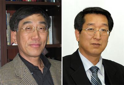 이용희 KAIST 특훈교수(왼쪽)와 정용환 한국원자력연구원 단장.