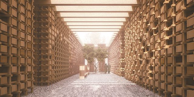 네덜란드 오에르텐 지역의 나무 납골당. Archdaily.com