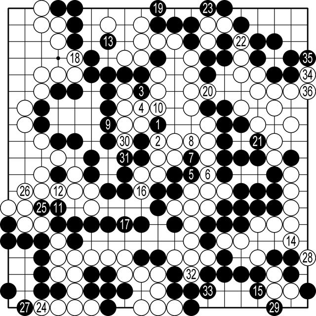 명인전 예선 결승전 제5국 기보 참고도