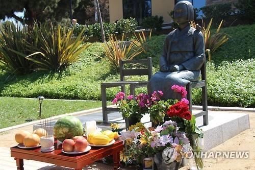 미국 캘리포니아 주 글렌데일에 있는 ‘평화의 소녀상’ 연합뉴스