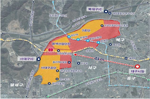 서대구 도심재생사업 위치도/2016-01-07(한국일보)