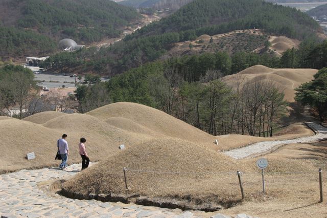 경북 고령군 지산동 고분군. 한국일보사진DB