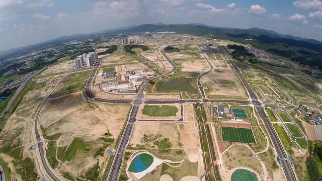 중부권 인구 증가를 주도하고 있는 충북혁신도시 전경. 진천군 제공