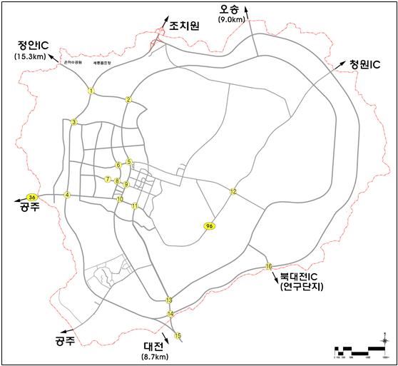 행정도시건설청은 지난해 말 세종시 신도시 내 16곳을 대상으로 5차 교통량 조사를 진행한 결과 4차 때보다 24% 증가했다고 밝혔다. 건설청 제공.