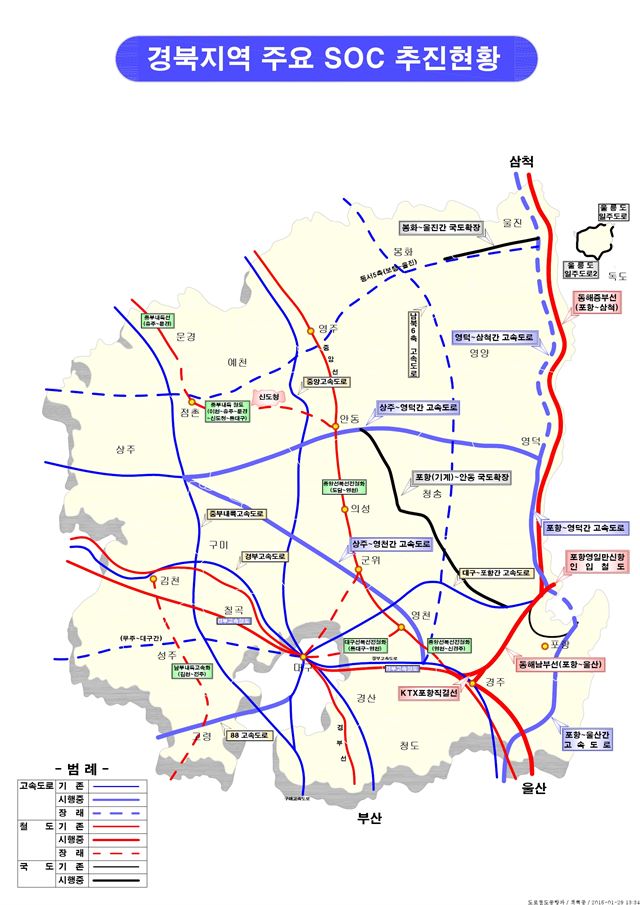 경북도 주요 soc사업 추진 현황