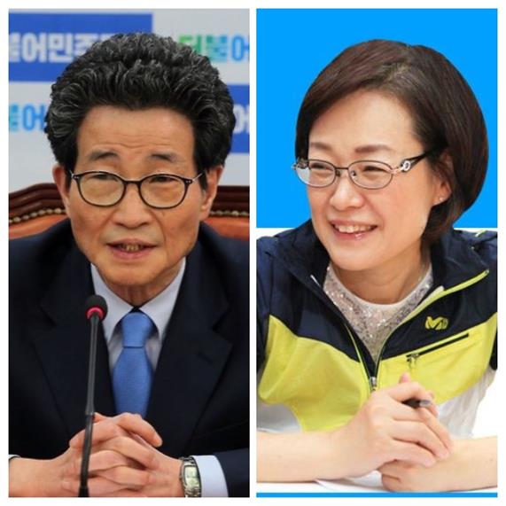 이목희 의원(왼쪽)과 박혜자 의원