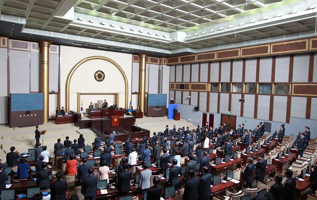 경기도의회가 제309회 임시회를 열고 있다. 경기도의회 제공