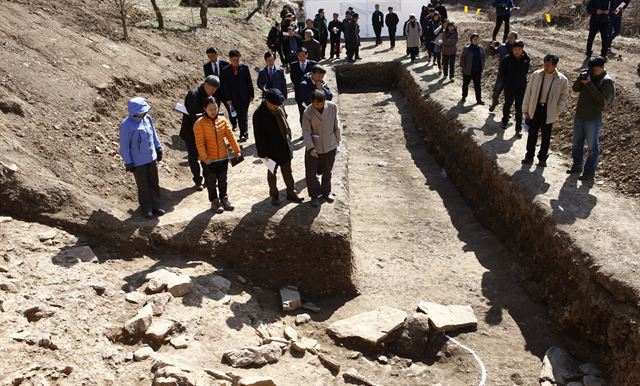 국내 덤벙분청사기 최대 생산지로 알려진 전남 보성군 득량면 도촌리 가마터. 보성군 제공 /2016-05-17(한국일보)