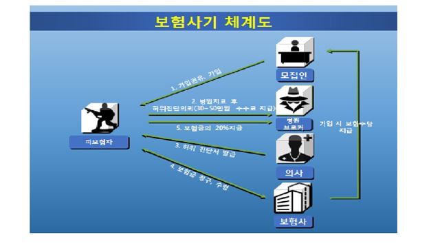 보험사기 조직도. 경찰청 제공