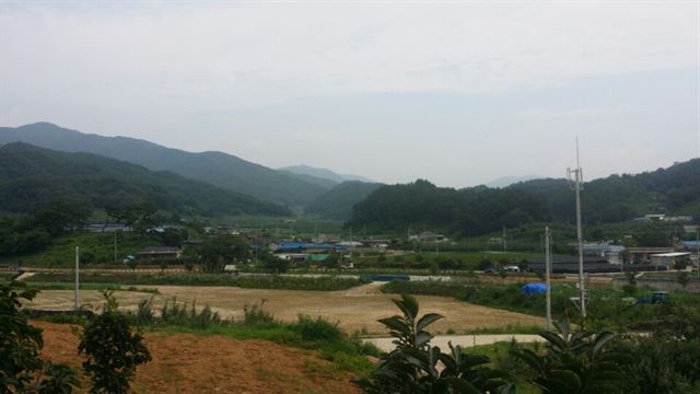 상수도 공급시설 공사가 추진되는 소백산 아래 영주시 단산면 좌석리 마을. 영주시제공