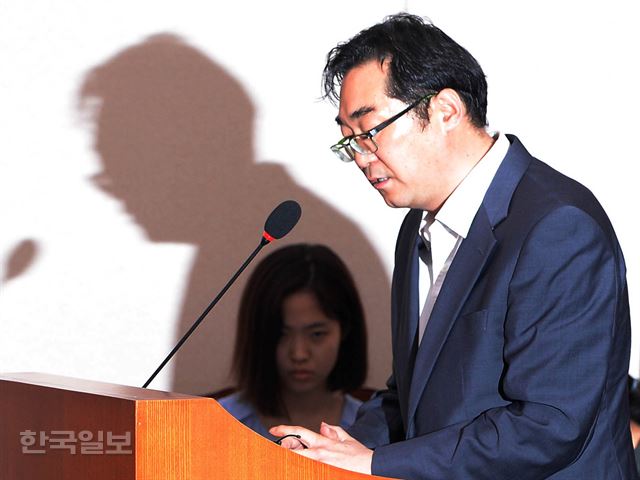 [저작권 한국일보] 막말 논란을 일으킨 나향욱 전 교육부 정책기획관. 배우한기자 bwh3140@hankookilbo.com