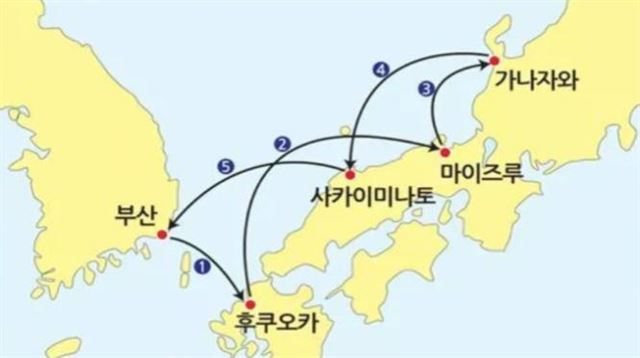 부산 준모항 크루즈 항로. 부산시 제공