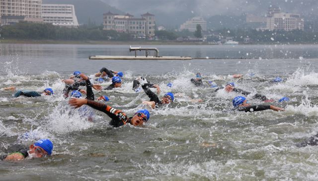 지난해 경주 보문에서 열린 전국트라이애슬론대회