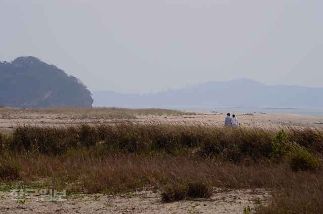 안면도의 바람아래 해변.