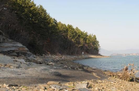 화석이 발견된 남해 가인리 화석산지(천연기념물). 문화재청 제공