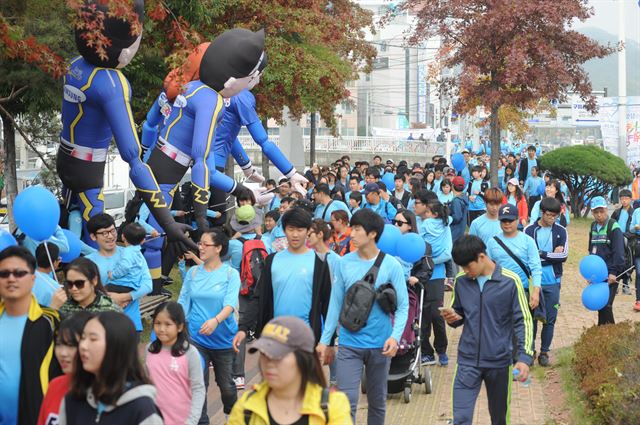 지난해 열린 삼성 나눔워킹페스티벌 행사 모습. 삼성전자 제공