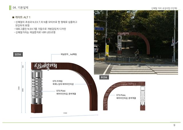 ‘신해철 거리’ 기본설계 구상안. 성남시청 제공