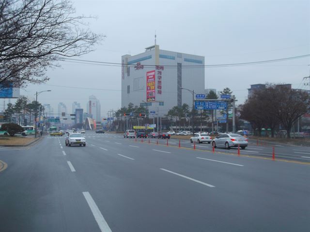 경산사거리 전경. 경산경찰서 제공