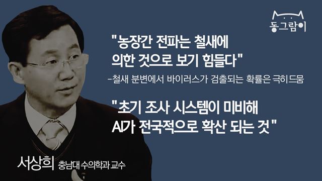 서상희 총남대 수의학과 교수는 AI 수평확산의 근본적 원인이 초동방역 실패라 주장한다