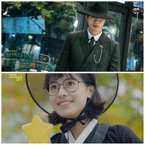 환생을 소재로 한 드라마에서는 저승사자 캐릭터가 인기다. tvN 드라마 '도깨비' 와 MBC '세가지 색 판타지-우주의 별이' 속 각각 저승사자로 나오는 배우 이동욱(사진 위)과 지우. MBC, 스튜디오드래곤 제공