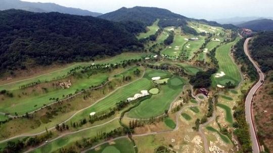 사드 배치지역으로 결정된 경북 성주군 초전면 롯데스카이힐 성주 골프장. /연합뉴스