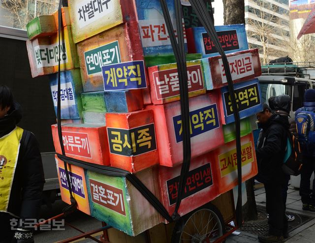 [저작권 한국일보]신상순의 시선- 우리가 풀어야 할 숙제, 청춘 포기세대의 불행어 낱말사전. 신상순 선임기자ssshin@hankookilbo.com 2017-03-03(한국일보)