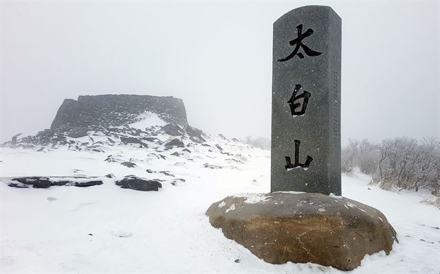 지난 1월 함박눈이 내려 은빛 세상을 변한 태백산국립공원 정상 천제단. 연합뉴스