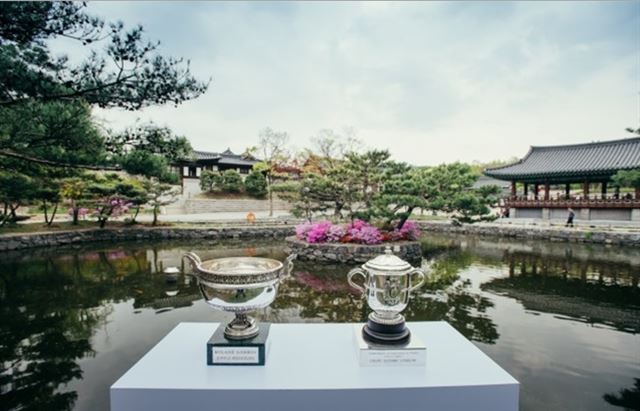 남산한옥마을에 있는 롤랑가로스 트로피. 롤랑가로스 한국 공식 블로그