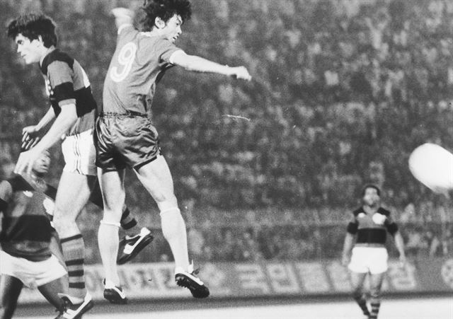 1983 멕시코 세계 청소년 축구 대회에서 김종부의 모습. 한국일보 자료사진