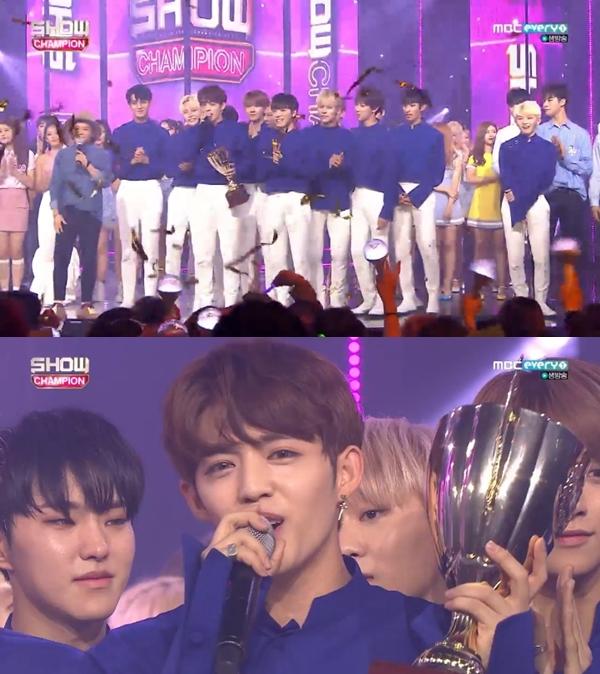 세븐틴이 '쇼챔피언' 1위를 차지했다. MBC에브리원 '쇼챔피언' 캡처