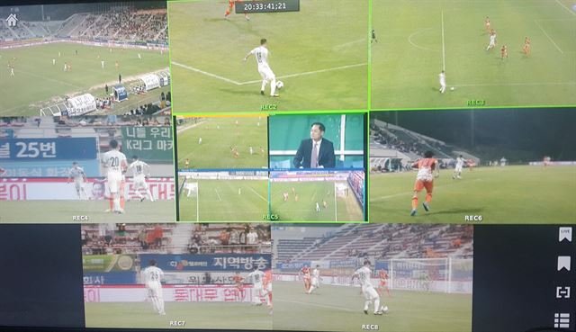 VAR 모니터. 프로축구연맹 제공