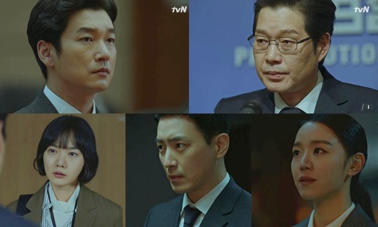 조승우가 용의자의 범위를 좁혀갔다. tvN ‘비밀의 숲’ 캡처