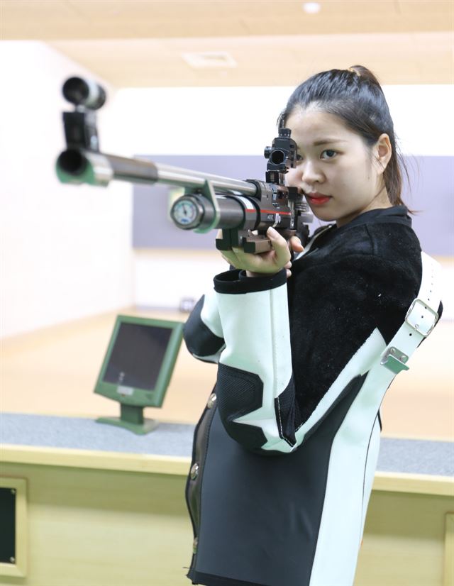 여자 10m 공기소총 한국신기록을 세운 박선민(한국체대). 대한사격연맹 제공