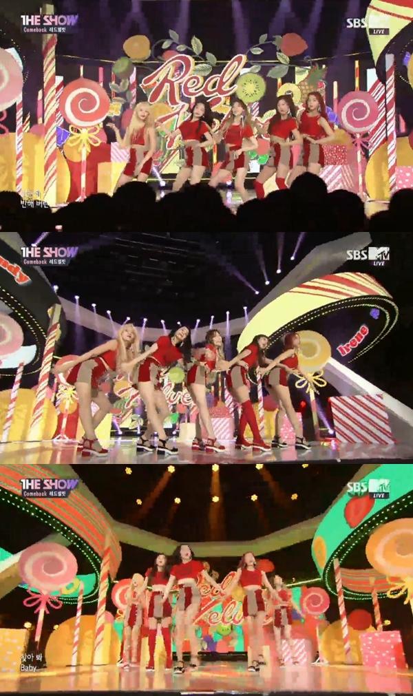 레드벨벳이 컴백 무대를 가졌다. SBS MTV '더쇼' 캡처