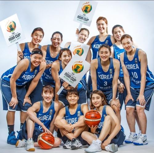 여자 농구 대표팀. FIBA 홈페이지 캡처