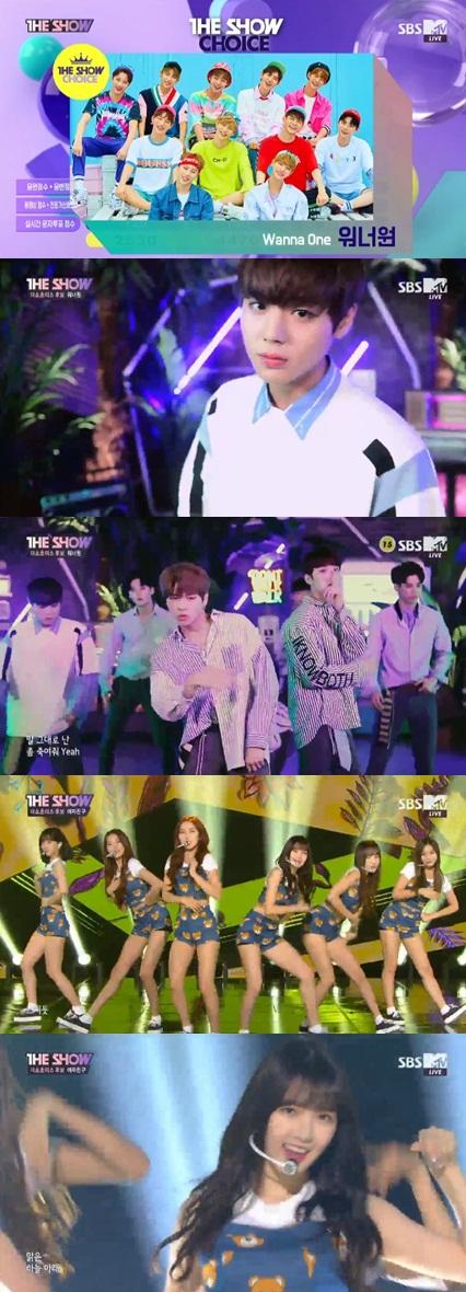 워너원이 음악방송 1위 행진을 이어갔다. SBS MTV '더쇼' 캡처