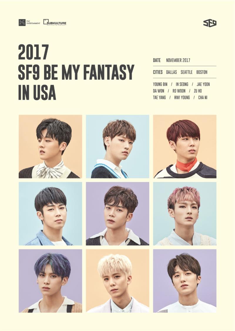 SF9이 미주 팬미팅 투어를 진행한다. FNC엔터테인먼트