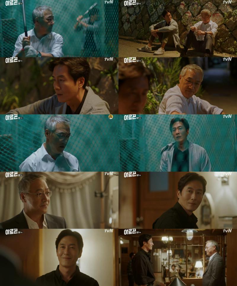 김주혁이 메인앵커 자리에 앉을 결심을 하는 모습이 그려졌다. tvN '아르곤' 캡처