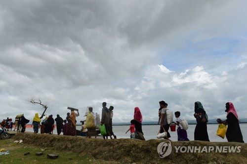 로힝야족 난민 행렬. AFP 연합뉴스