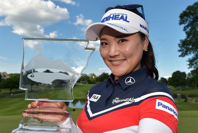 지난 6월 2017 LPGA(여자프로골프협회) 투어 월마트 NW 아칸소 챔피언십에서 우승을 차지한 세계랭킹 1위 유소연. 아칸소=AFP 연합뉴스